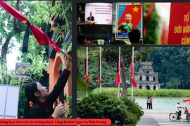 Phố phường Hà Nội treo cờ rủ tưởng nhớ Tổng Bí thư Nguyễn Phú Trọng