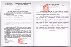 Chủ tịch Hà Nội tặng bằng khen 4 cá nhân thuộc CATP Hà Nội 