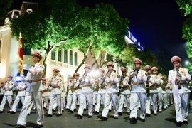 Đoàn nghi lễ Công an Nhân dân diễu hành ở phố đi bộ hồ Gươm cuối tuần này