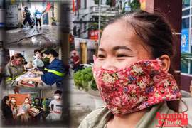 [ẢNH] Ánh mắt xúc động của người lao động nghèo trước nghĩa tình sẻ chia của Công an Thủ đô và các nhà hảo tâm