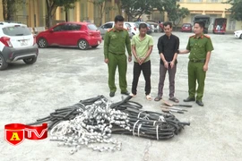 Triệt phá ổ nhóm gây ra 9 vụ trộm cắp dây cáp điện tại công trình xây dựng