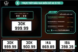 Biển số ‘siêu VIP’ 30K-999.99 của Hà Nội trúng đấu giá 75,275 tỷ đồng