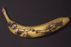 Tái hiện những bức họa kinh điển trên... vỏ chuối