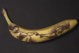 Tái hiện những bức họa kinh điển trên... vỏ chuối