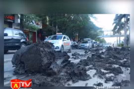 Xử lý doanh nghiệp có xe tải để bùn đất rơi ra đường Trần Duy Hưng