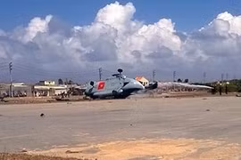 Trực thăng quân sự Mi-8 gặp nạn tại đảo Phú Quý