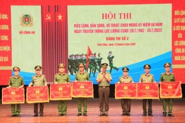 Đội tuyển Công an Hà Nội xuất sắc vào chung kết Hội thi điều lệnh, bắn súng, võ thuật 2022