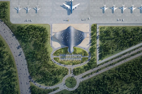 Nhà ga VIP sân bay Phú Quốc thiết kế theo hình dáng loài cá đại bàng biển