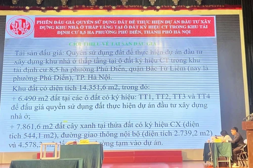Phú Diễn đấu giá thành công lô đất hơn 14.000m2 xây nhà ở thấp tầng thu về hơn 790 tỷ đồng