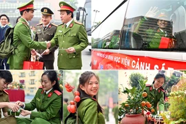 Học viện CSND: Những khoảnh khắc “đốn tim” trong ngày hội tiễn học viên về quê đón Tết