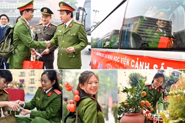Học viện CSND: Những khoảnh khắc “đốn tim” trong ngày hội tiễn học viên về quê đón Tết