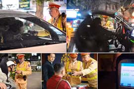 Ảnh: Chốt Cảnh sát giao thông Hà Nội kiểm tra hơn 300 ô tô, chỉ phát hiện 2 "ma men" trong đêm 26 Tết