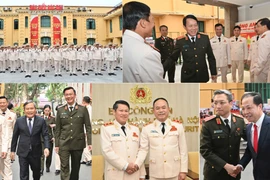 Bộ trưởng Bộ Công an và Chủ tịch UBND TP Hà Nội chia vui cùng Công an Thủ đô trong ngày hội lớn