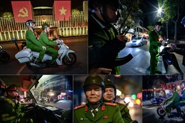 Đồng hành cùng tổ tuần tra "đặc biệt" của Công an phường trung tâm Hà Nội xuyên đêm bảo vệ Đại hội Đảng