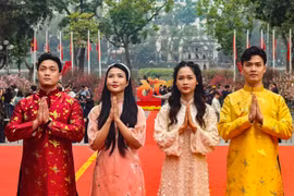 Mãn nhãn không gian hoa xuân "kỷ lục" vừa khai mạc tại vườn hoa Lý Thái Tổ