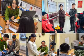 Sắc xuân ở bộ phận Một cửa: Nụ cười người chiến sĩ Công an Thủ đô ngày khai xuân Bính Ngọ