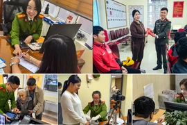 Sắc xuân ở bộ phận Một cửa: Nụ cười người chiến sĩ Công an Thủ đô ngày khai xuân Bính Ngọ