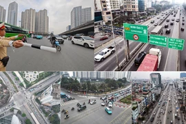 Ảnh: Phố xá Hà Nội thông thoáng bất ngờ sau 2 ngày siết chặt xe tải vào vành đai 3,5