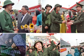 Phó Bí thư Thành ủy và Giám đốc Công an Hà Nội động viên hơn 600 tân binh xứ Đoài lên đường nhập ngũ 