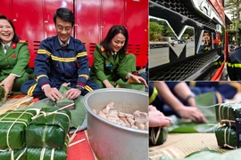 Người lính chữa cháy Công an Thủ đô gói trọn tình xuân bên chiếc bộ đàm