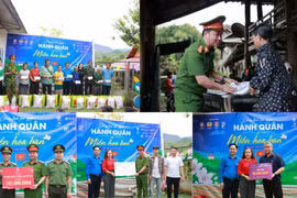Học viện CSND “Hành quân về miền hoa Ban” trao hơn 1 tỷ đồng cho các hoạt động an sinh xã hội tại Điện Biên