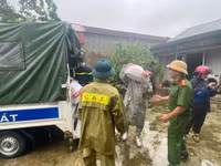 Hình ảnh Công an huyện Ứng Hoà khẩn trương hỗ trợ nhân dân di dời tài sản 