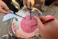 Xem học sinh ở Hà Nội vẽ bích họa 