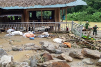 Hình ảnh tan hoang sau mưa lũ ở Lục Yên, Yên Bái