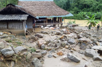 Hình ảnh tan hoang sau mưa lũ ở Lục Yên, Yên Bái