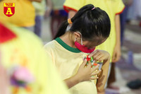 Phật tử đeo khẩu trang phòng dịch dự lễ Vu lan báo hiếu