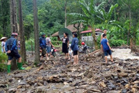 Hình ảnh tan hoang sau mưa lũ ở Lục Yên, Yên Bái