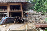 Hình ảnh tan hoang sau mưa lũ ở Lục Yên, Yên Bái