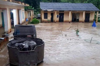 Hình ảnh tan hoang sau mưa lũ ở Lục Yên, Yên Bái