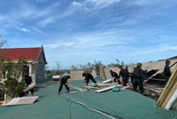 Hàng nghìn Cảnh sát cơ động tham gia ứng phó, khắc phục hậu quả cơn bão số 10