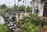 Hàng nghìn Cảnh sát cơ động tham gia ứng phó, khắc phục hậu quả cơn bão số 10