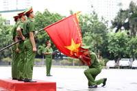 Công an Hà Nội nỗ lực tập luyện sẵn sàng tranh tài tại chung kết Hội thi điều lệnh, quân sự, võ thuật 