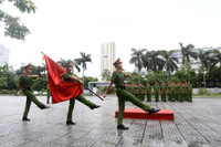 Công an Hà Nội nỗ lực tập luyện sẵn sàng tranh tài tại chung kết Hội thi điều lệnh, quân sự, võ thuật 