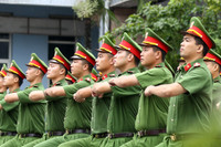 Công an Hà Nội nỗ lực tập luyện sẵn sàng tranh tài tại chung kết Hội thi điều lệnh, quân sự, võ thuật 