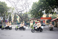 Hình ảnh lễ ra quân kiểm tra, xử lý vi phạm trật tự an toàn giao thông, đô thị ở Hà Nội 