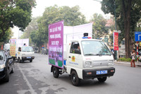 Hình ảnh lễ ra quân kiểm tra, xử lý vi phạm trật tự an toàn giao thông, đô thị ở Hà Nội 