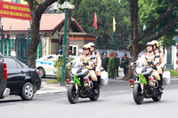 Hình ảnh lễ ra quân kiểm tra, xử lý vi phạm trật tự an toàn giao thông, đô thị ở Hà Nội 