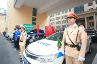 Hình ảnh lễ ra quân kiểm tra, xử lý vi phạm trật tự an toàn giao thông, đô thị ở Hà Nội 