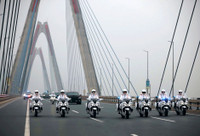 Tinh nhuệ lực lượng Cảnh sát giao thông Hà Nội trong phương án đón dẫn khách quốc tế