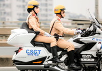 Tinh nhuệ lực lượng Cảnh sát giao thông Hà Nội trong phương án đón dẫn khách quốc tế