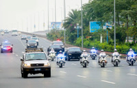 Tinh nhuệ lực lượng Cảnh sát giao thông Hà Nội trong phương án đón dẫn khách quốc tế