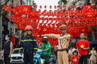 Công an Hà Nội triển khai lực lượng đảm bảo an ninh trật tự hợp luyện A80 