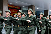 Ấn tượng màn trình diễn võ thuật của chiến sĩ nghĩa vụ Công an Hà Nội