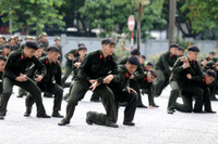Ấn tượng màn trình diễn võ thuật của chiến sĩ nghĩa vụ Công an Hà Nội