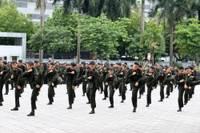 Ấn tượng màn trình diễn võ thuật của chiến sĩ nghĩa vụ Công an Hà Nội