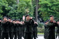 Ấn tượng màn trình diễn võ thuật của chiến sĩ nghĩa vụ Công an Hà Nội